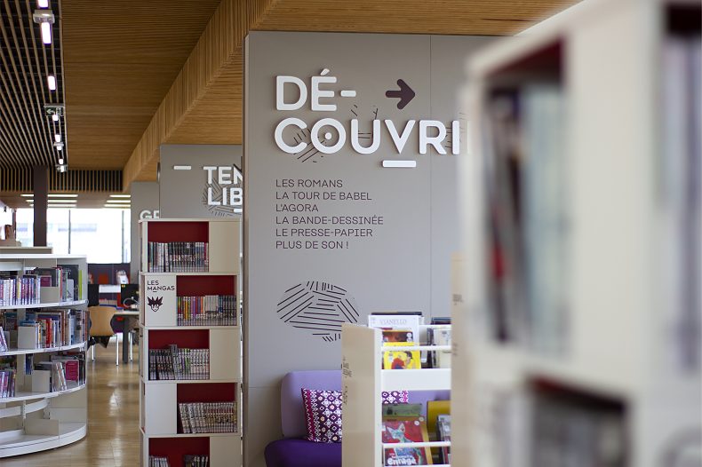 Signalétique & pictogramme pour la Bibliothèque de Gerland